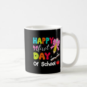Happy First Day Of School Pencil Teacher Kids Back Coffee Mug