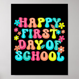 Happy First Day Of School Pencil Teacher Kids Ck T Poster