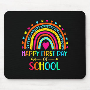 Happy First Day Of School Rainbow Back To School T Mouse Mat