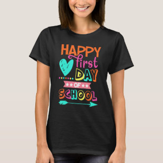 Happy First Day of School Saying Cool Back to Scho T-Shirt