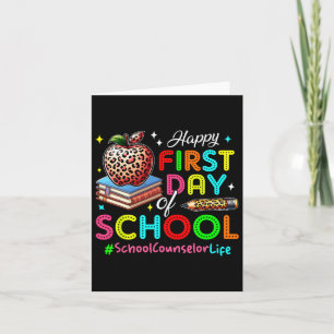 Happy First Day Of School School Counselor Costume Card