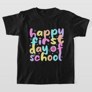happy first day of school shirt retro