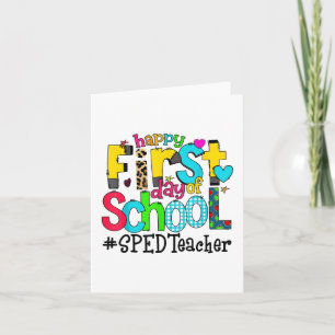Happy First Day Of School Sped Teacher Life _1  Card