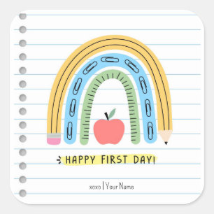 Happy First Day of School Sticker Back to School