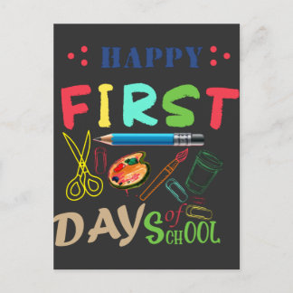 Happy First Day Of School T-Shirt Postcard