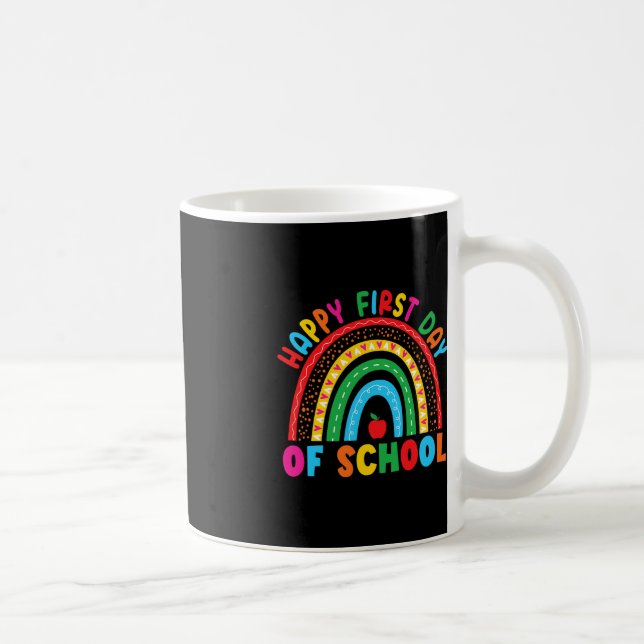 Happy First Day of School Teacher Back to School B Coffee Mug (Right)