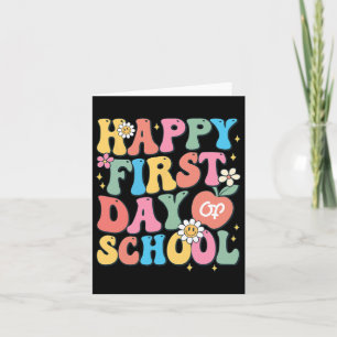 Happy First Day Of School Teacher Boys Girls Byck  Card