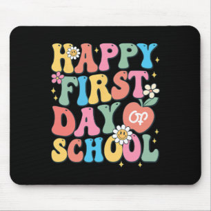 Happy First Day Of School Teacher Boys Girls Byck Mouse Mat
