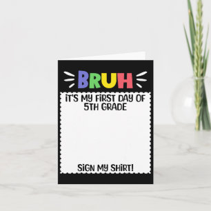 Happy First Day Of School Teacher First Day Of 5th Card