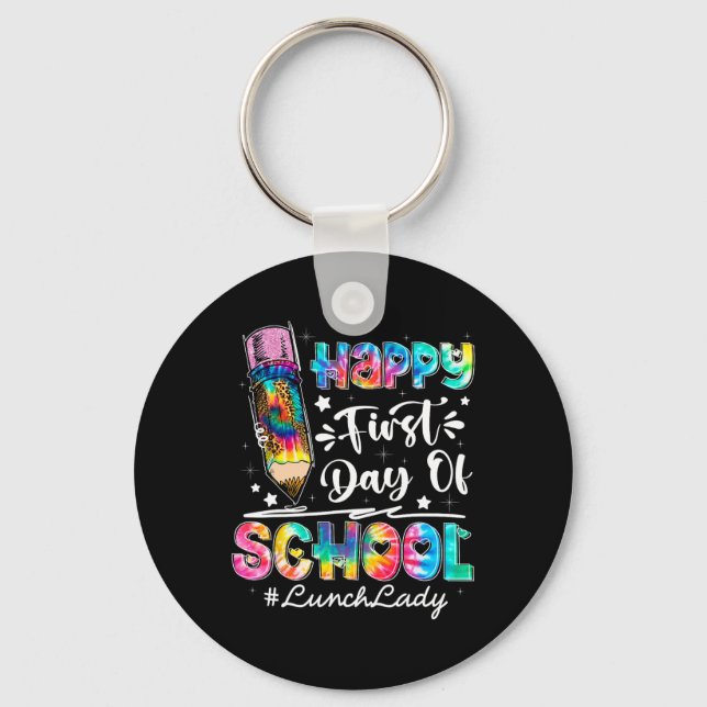 Happy First Day Of School Team Lunch Lady Back To  Key Ring (Front)