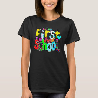 Happy First Day Of School Vintage For Teacher Stud T-Shirt