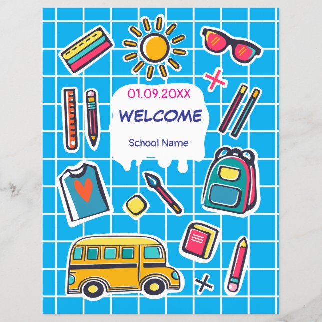 Happy First Day Of School WELCOME Flyer (Front)