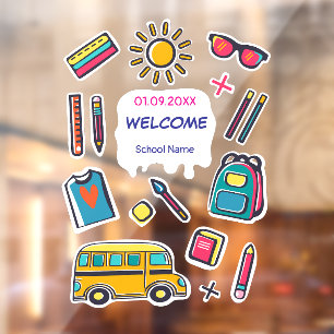 Happy First Day Of School WELCOME Window Cling
