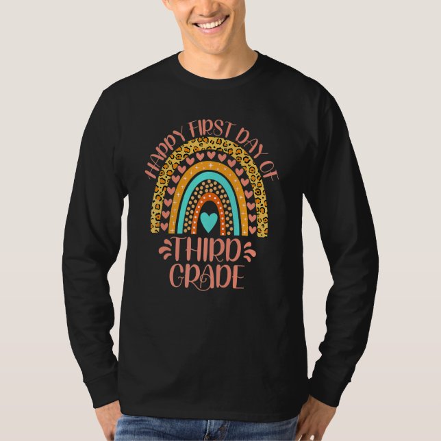 Happy First Day Of Third Grade 3rd Grade Back To S T-Shirt (Front)