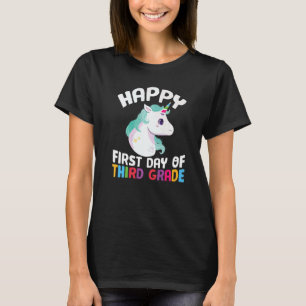 Happy First Day Of Third Grade Unicorn Cute 3rd Gr T-Shirt