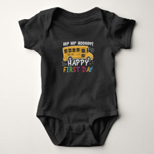Happy First Day School Back to School Kids Gift Baby Bodysuit