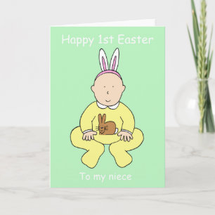 Happy First Easter Niece Holiday Card