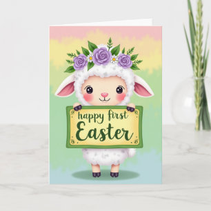 Happy First Easter Sheep Card