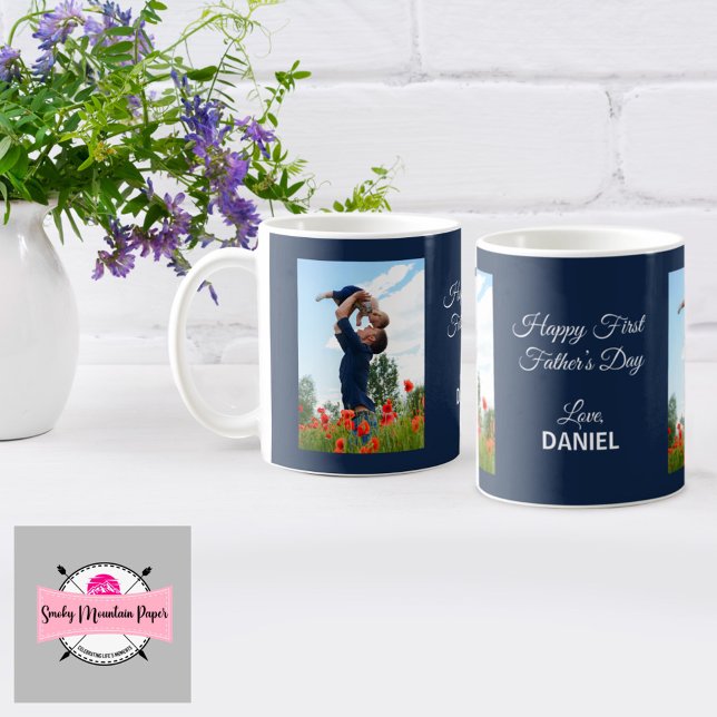 Happy First Father’s Day Custom Photo Coffee Mug (Creator Uploaded)