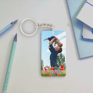 Happy First Father’s Day Custom Photo Key Ring