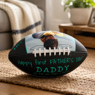 Happy First Father`s Day Daddy Dad Photo American Football