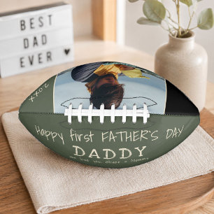 Happy First Father`s Day Daddy Dad Photo American Football