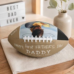 Happy First Father`s Day Daddy Dad Photo American Football
