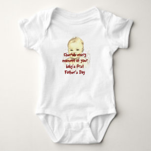 Happy First Father's Day Baby Bodysuit