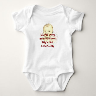 Happy First Father's Day Baby Bodysuit