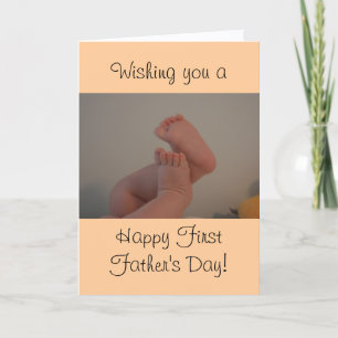 Happy First Father's Day Baby Toes Card