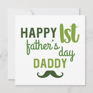 Happy First Father's Day Daddy // Cute Blank Card
