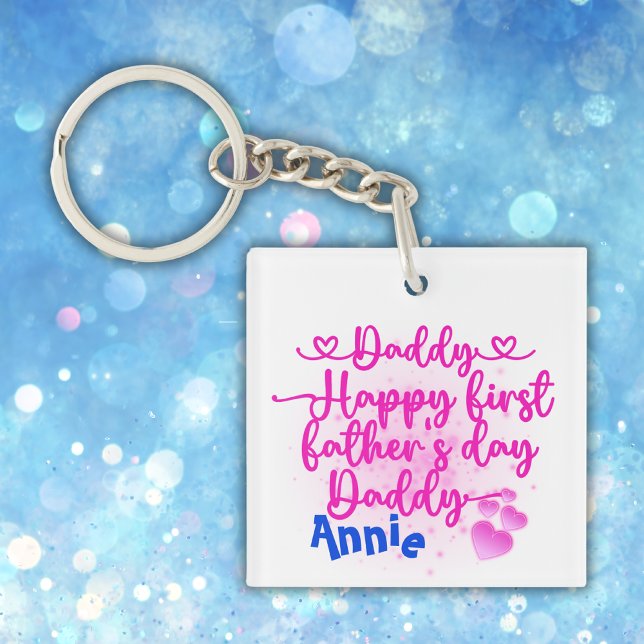 Happy First Father's Day Daddy | Key Ring (Creator Uploaded)