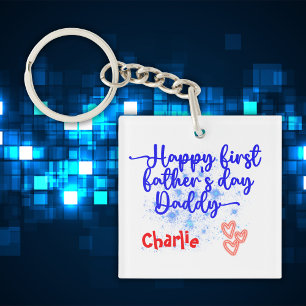 Happy First Father's Day Daddy Key Ring