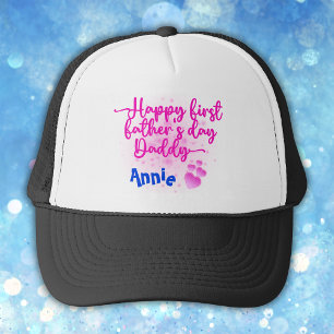 Happy First Father's Day Daddy Trucker Hat