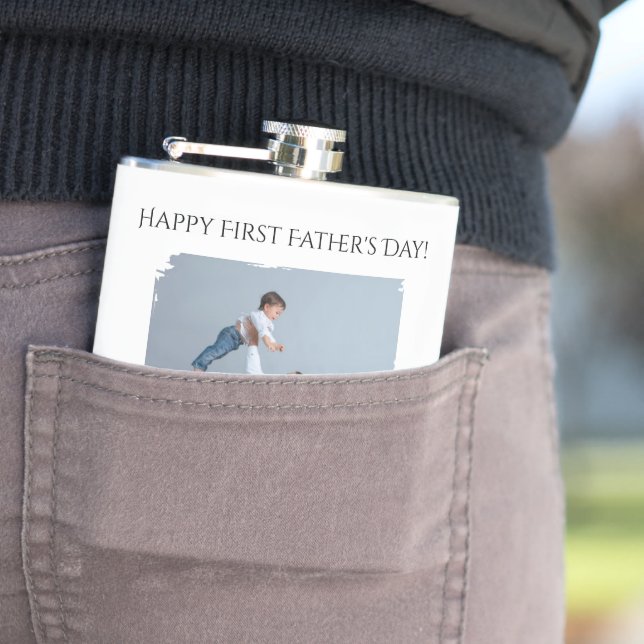 Happy First Father's Day - from Mummy and Baby |  Hip Flask (In Situ)