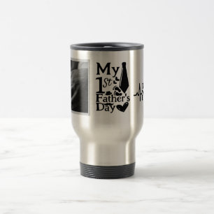 happy first fathers day i love you daddy custom travel mug