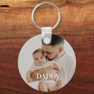 Happy first fathers day  keepsake photo key ring