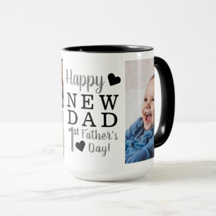 Happy First Father's Day New Dad 5 Photo Collage   Mug