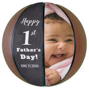 Happy First Father's Day Personalised  Photo Basketball