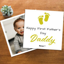 Happy First Father's Day – Personalised Photo Card