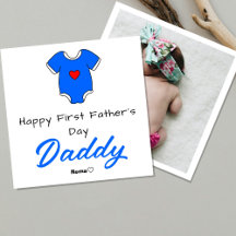 Happy First Father's Day – Personalised Photo Card