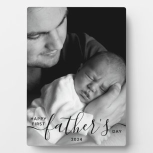 Happy First Father's Day Photo Dad Gift   Plaque