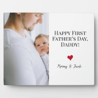 Happy First Father's day Photo Heart Custom