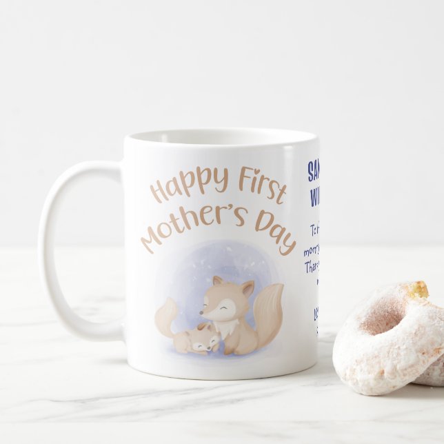 Happy first mother’s day custom coffee mug (With Donut)
