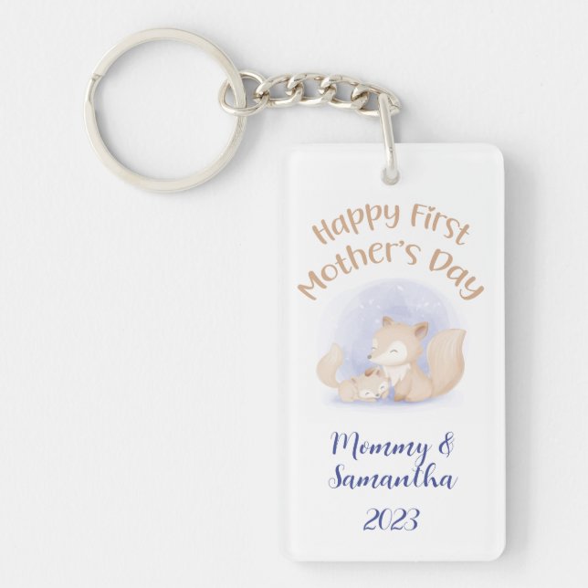 Happy first mother’s day custom key ring (Front)