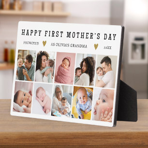 Happy First Mother’s Day Grandma 10 Photo Collage Plaque