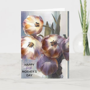 Happy First Mother’s Day Pink Tulips Card