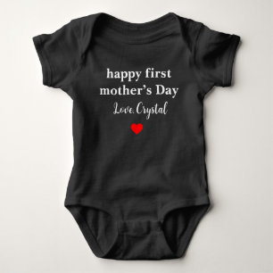Happy First Mother's Day 1st New Mum Baby Bodysuit