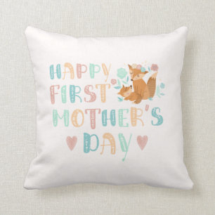 Happy First Mothers Day 1st Time Mum Boho  Cushion