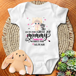 Happy First Mother's Day - Baby Girl  Bodysuit